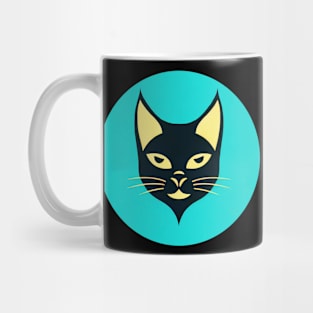 Abstract black cat Mug